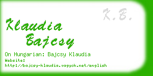 klaudia bajcsy business card